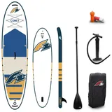 F2 SUP-Board F2 Set Stand Up Paddle Board Comet Weiss 10,6 + Basic Zubehör Paket weiß