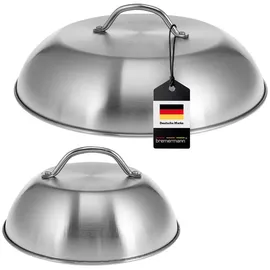 bremermann Grillhaube Ø 22,5 + 32 cm Edelstahl silber