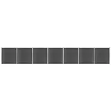 vidaXL WPC Zaunelement Set 1218 x 186 cm schwarz