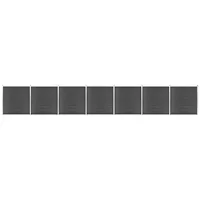 vidaXL WPC Zaunelement Set 1218 x 186 cm schwarz