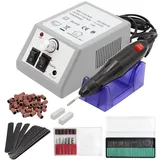 Clanmacy Maniküre-Pediküre-Set Elektrische Nagelfräser Nagelfeile Fußpflegegerät 20000U/min Maniküre, Nagelmaschine, Für Acrylarbeiten geeignet grau