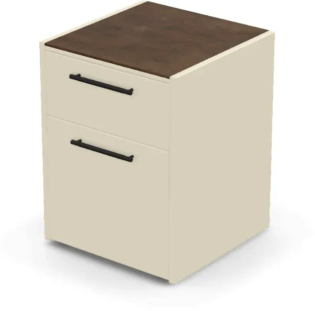 Brabura CT 60 Abfallmodul - Iron Corten / Perle Blanche / Matt schwarzer Griff