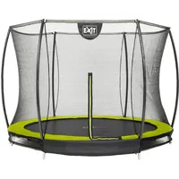 EXIT TOYS Silhouette Bodentrampolin 244 cm inkl. Sicherheitsnetz grün