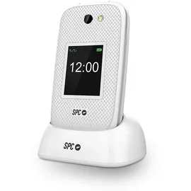 SPC Harmony 2 - 4G Seniorenhandy mit Große Tasten, Anti-Kratz-Display (2,8"+1,77"), Notruf-Taste, 104dB Lautstärke und hörgerätekompatibel - Weiß - Weiß