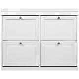 hjh living Estha 40 104 x 24 x 82 cm 40 Schuhklappen weiß / weiß