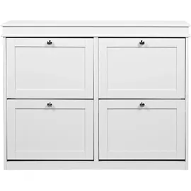 hjh living Estha 40 104 x 24 x 82 cm 40 Schuhklappen weiß / weiß