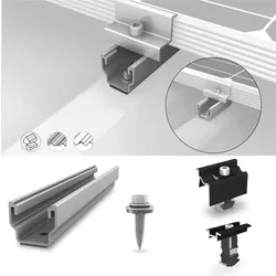 K2 Systems MultiRail Set auf Trapez Schrägdach