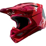 Alpinestars Supertech S-M10 Flood Motocrosshelm - Neon-Rot/Rot/Weiß - M