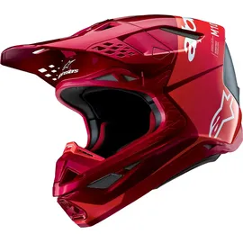 Alpinestars Supertech S-M10 Flood Motocrosshelm - Neon-Rot/Rot/Weiß - M