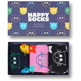 Happy Socks 3-Pack Mixed Cat Socks Geschenke Set 36-40
