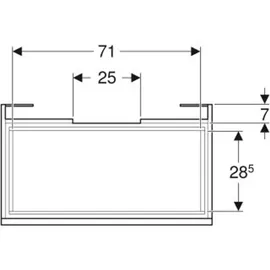 Geberit Renova Plan Unterschrank für Waschtisch, mit 1 Schublade, 78,2x60,6x44,6cm, 501909, 501909JK1