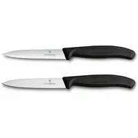 Victorinox Swiss Classic Gemüsemesser 10 cm 2-tlg. Schwarz