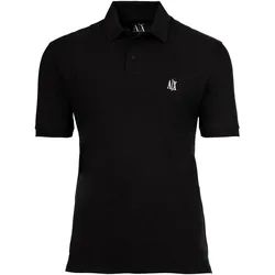 Poloshirt ARMANI EXCHANGE "Poloshirt", Herren, Gr. XXL, schwarz, Obermaterial: 100% Baumwolle CO., Shirts