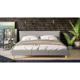 s-style möbel Polsterbett 180 x 200 cm Grau