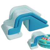 Aufblasbare Wasserrutsche | Aufblasbare Rutsche | Paddel Pool Rutschen | PVC-Schwimmrutschen Für Gartengarten Sommerwasserparty Wasserspiel Spielzeug187x81x80cm