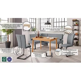 OTTO home Home affaire Eckbank Oliver, mit Metallgestell, grau Sitzbänke, 51754928-0