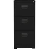 vidaXL Aktenschrank Schwarz 46x62x102,5 cm Stahl