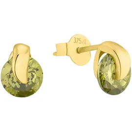 Amor Ohrstecker 2013593 gelbgold 375 grün