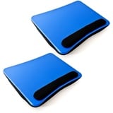 2 x Laptopkissen mit Handauflage, Laptoptisch, Lapdesk blau, Schoßtablett