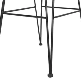 Beliani Barstuhl 2er Set mit Lehne Fußstützen Metallbeine Boho