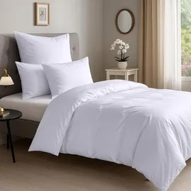 Traumschlaf Uni Tencel Lyocell Weiß 135 x 200 cm + 80 x 80 cm