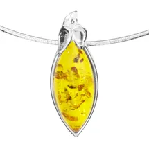 Ostsee-Schmuck Halsreif Gleiter-Majken Silber 925/Bernstein