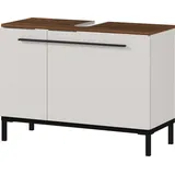 Casavanti Waschbeckenunterschrank Yonkers, Kaschmir/ Metall, 2 Fächer, 80x59x34 cm (BxHxT)