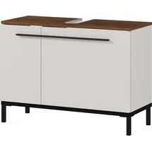 Casavanti Waschbeckenunterschrank Yonkers, Kaschmir/ Metall, 2 Fächer, 80x59x34 cm (BxHxT)