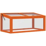 Outsunny Frühbeet mit Abdeckung Holz und Polycarbonat Orange