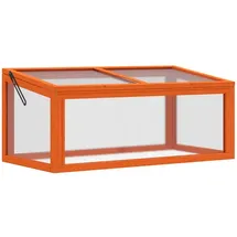 Outsunny Frühbeet mit Abdeckung Holz und Polycarbonat Orange