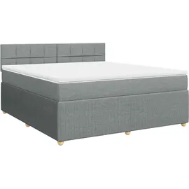 vidaXL Boxspringbett 180 x 200 cm Hellgrau