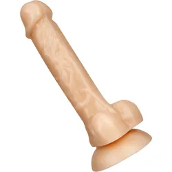 Naturdildo mit Saugfuß, 18 cm, natur-hell