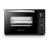 CONTINENTAL EDISON CEMF38DIG - Elektrischer Minibackofen 38L schwarz - 1600W - Drehspieß, natürliche Konvektion - Schwarz