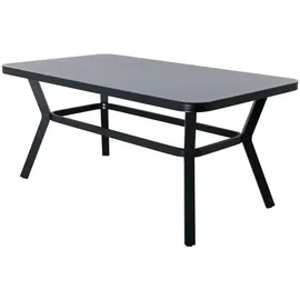 venture home Virya Gartentisch 90 x 90 x 75 cm Schwarz