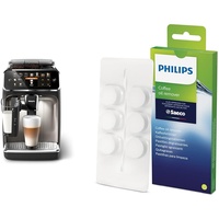 Philips Domestic Appliances 5400 Series Kaffeevollautomat - LatteGo-Milchsystem & CA6704/10 Kaffeefettlöse-Tabletten für Kaffeevollautomaten, Weiß, Einheitsgröße