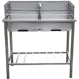 Westerholt Grilltisch aus Edelstahl silber