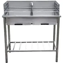 Westerholt Grilltisch aus Edelstahl silber