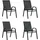 vidaXL Stapelbare Gartenstühle 76,7 x 87,5 x 89 cm schwarz 4 St.