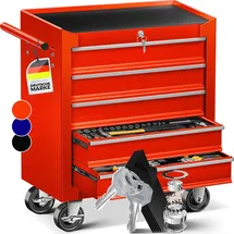 Masko MASKO® Werkstattwagen Rollwagen Werkzeugwagen Werkzeugkiste Fächer Toolbox Werkzeug box