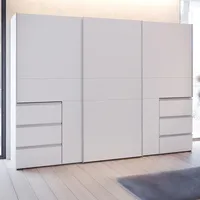 Forte Schwebetürenschrank Winn 270 x 200 x 61 cm Weiß