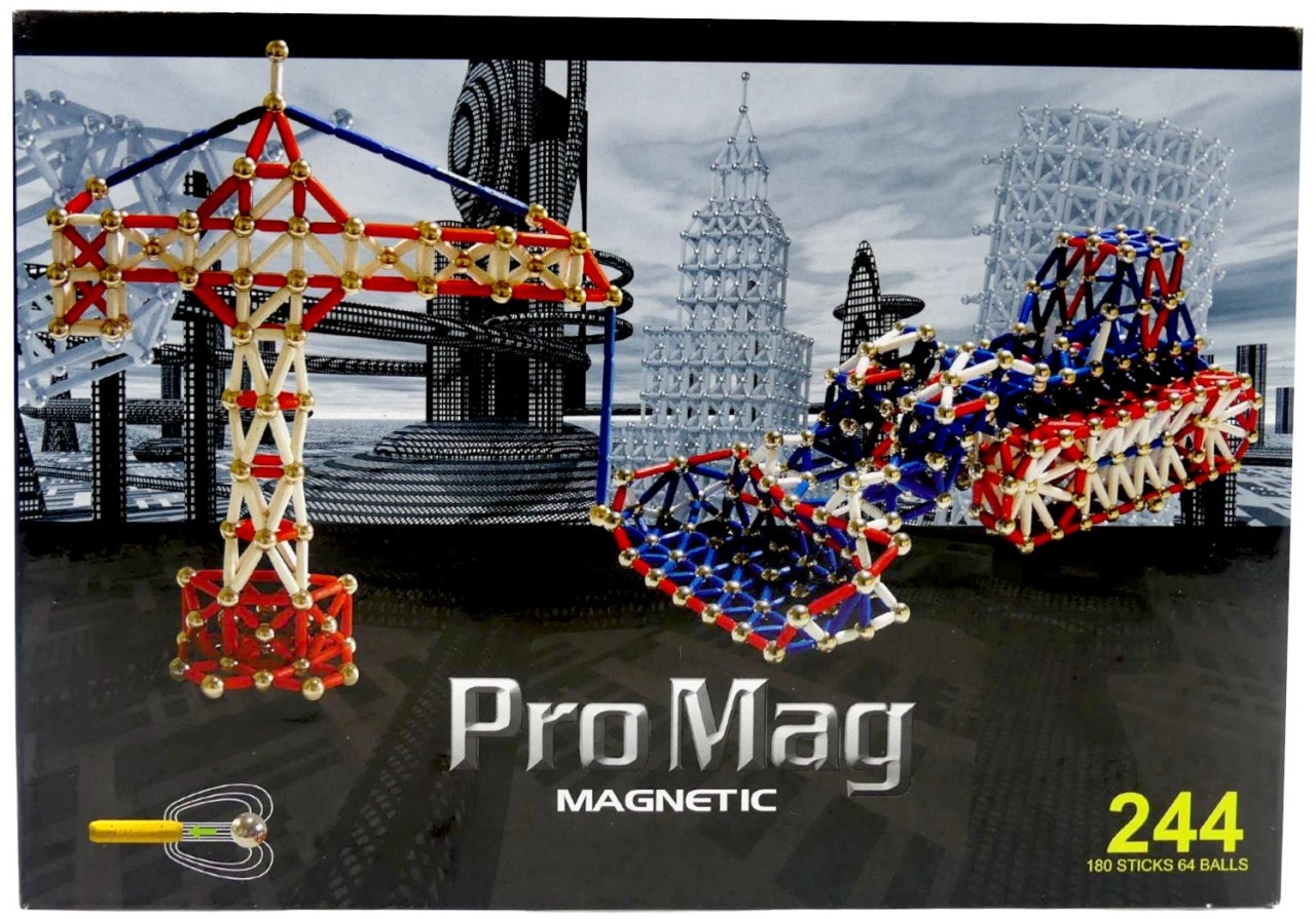 Spiel Pro Mag Magnetic PRM-244 Magnetische Bausteine weiß Magnetspielzeug 180...