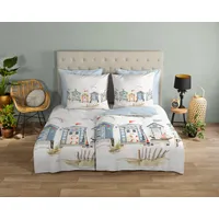 Muller Textil Vacation Gestreift Weiß 135 x 200 cm + 2 x 80 x 80 cm