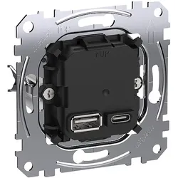 USB Ladestation-Einsatz Typ A+C, 45 W Ladeleistung mit Power-Delivery-Technologie