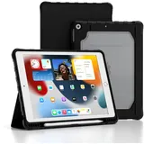 TopEsct Schutzhülle für iPad 9/8/7 (10,2 Zoll) Schwarz