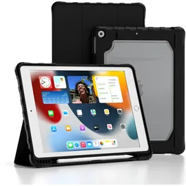 TopEsct Schutzhülle für iPad 9/8/7 (10,2 Zoll) Schwarz