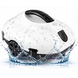 Blossom Poolroboter PC2332 Kabelloser Poolsauger, 150Min Akkulaufzeit, Bis zu 200m2 Pools, (9500 LPH/178 μm Filter Akku poolsauger), Doppelmotorantrieb Selbsteinparkfunktion Intelligenter Navigation IPX8 weiß