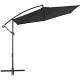 vidaXL Ampelschirm mit Alu-Mast 300 cm Schwarz