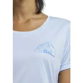 Jack Wolfskin Peak Graphic Kurzarm-t-shirt - Mtn Ice Blue - M