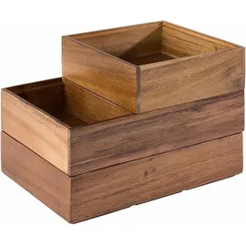 APS Holzbox -WOODY-15 x 15 cm, H: 5,5 cm,