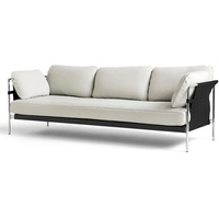 HAY - Can 2.0 Sofa, 3-Sitzer, Chrom / Canvas natur / Linara 311
